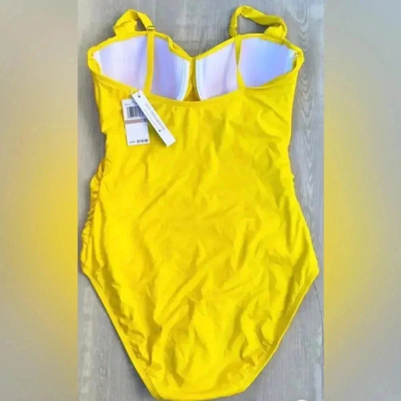 Bleu Rod Beattie Shirred One Piece Swimsuit Size 12 - Picture 6 of 9